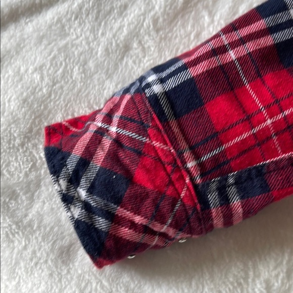 Red Plaid Button Down Shirt - Picture 7 of 7